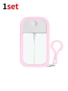 1 Set Moisturizing No-Rinse Hand Sanitizer Spray Kit, Full Coverage Design Includes Spray Bottle, Bottle Protector, Funnel, Hanging Rope, Convenient To Use, Made Of Soft Silicone, Portable For Daily, Travel, Work, Makeup, Comes With 50pcs Retro INS Stickers To Customize Your Spray Bottle (Hand Sanitizer Liquid Not Included, Please Add Water After Receiving And Opening) - Multicolor - View 9