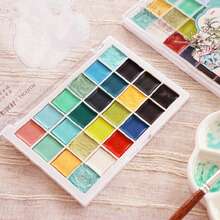 24 Colors Chinese Style Solid Watercolor Paints, Suitable For Painting, Nail Art, Beginners - one-size - View 3