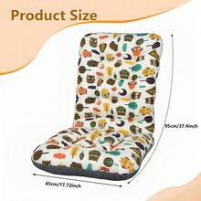 High Back Chair Cushion With Ties, One-Piece Non-Slip Chair Cushion For Dining Room Chairs And Office Chairs, Thickened, Washable, Soft Garden Seat Pads For Dining Room, Kitchen, And Office Furniture Chairs, 45 X 95 Cm - Nhiều màu - Xem 3