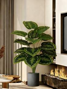 1 bucată 12/18 frunze plantă tropicală artificială mare, plantă tropicală înaltă veșnic verde și realistă, plantă Monstera din plastic, potrivită pentru casă, birou, grădină, hotel, decor interior și exterior