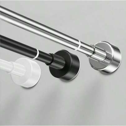 Tringle à rideaux extra longue en acier inoxydable, tringle de douche, tringle à rideaux, tringle de penderie, tringle extensible, tringle de séchage du linge, tringle de suspension, support, tringle de rangement d'ustensiles de cuisine, tringle à rideaux, longueur réglable, tringle de douche, tringle extensible pour étagère à chaussures de cuisine et salle de bain, facilement extensible, sèche-serviettes réglable en acier inoxydable, tringle à serviettes extensible de salle de bain, sèche-linge, tringle à rideaux pour armoire, barre de douche extensible pour balcon, convient pour rideaux, portes et rangement de chambre. Tringle à rideaux télescopique, design spiralé, base réglable