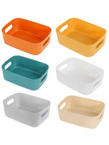 2/3/6pcs Set Nordic Minimalist Stackable Storage Boxes, Matte Finish Modular Design, Suitable For Vanity And Desk, Keep Tidy And Organized