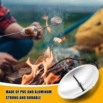 1pc Outdoor Solar Flint Fire Starter, Windproof Waterproof Camping Survival Spark Lighter, Compact Design High-Quality Mirror, Solar Powered Lighter, Suitable For Outdoor Camping, Hiking, Survival, No Battery Required