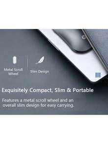 HP Ratón inalámbrico de modo dual DM10: Bluetooth 5.0 + 2.4G, conmutación entre dispositivos, transmisión estable hasta 10 metros, funcionamiento silencioso para oficina, batería de 6 meses de duración, gris metalizado - Gris plomo - Ver 7