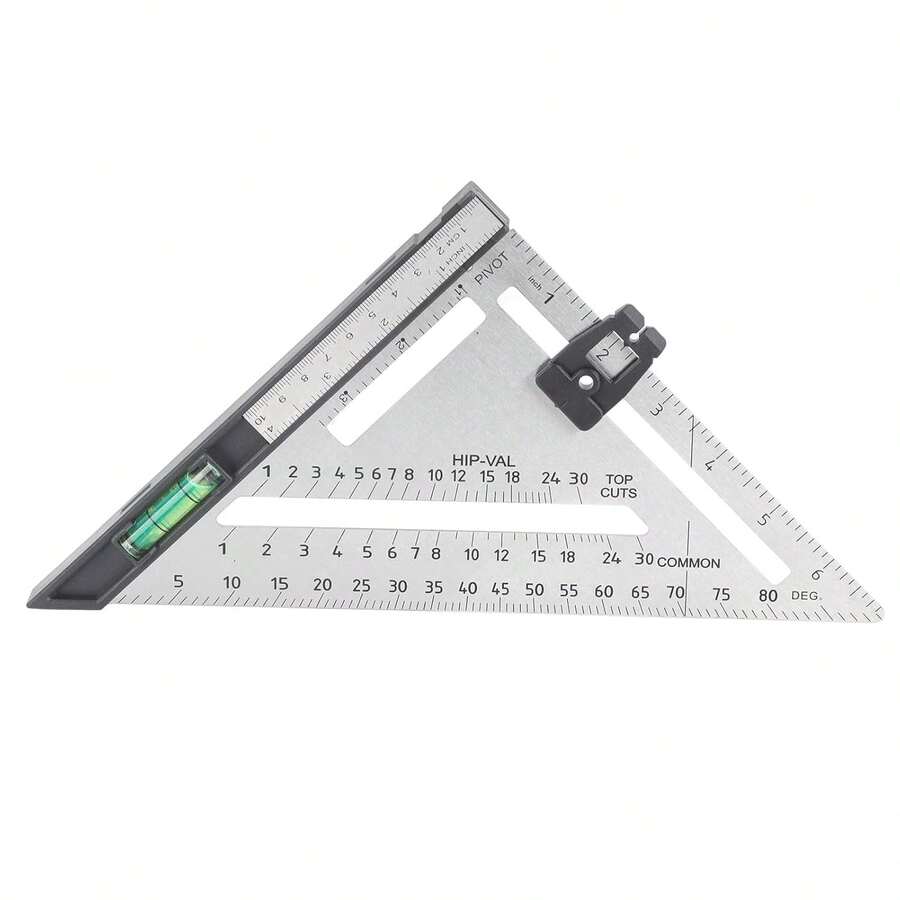 Juego de Herramientas Escuadras y Escuadras Combinadas, Base Desmontable Cuadrada de Carpintero para Carpintería de Metal de Pulgadas para Subrayar - 1 - Ver 1