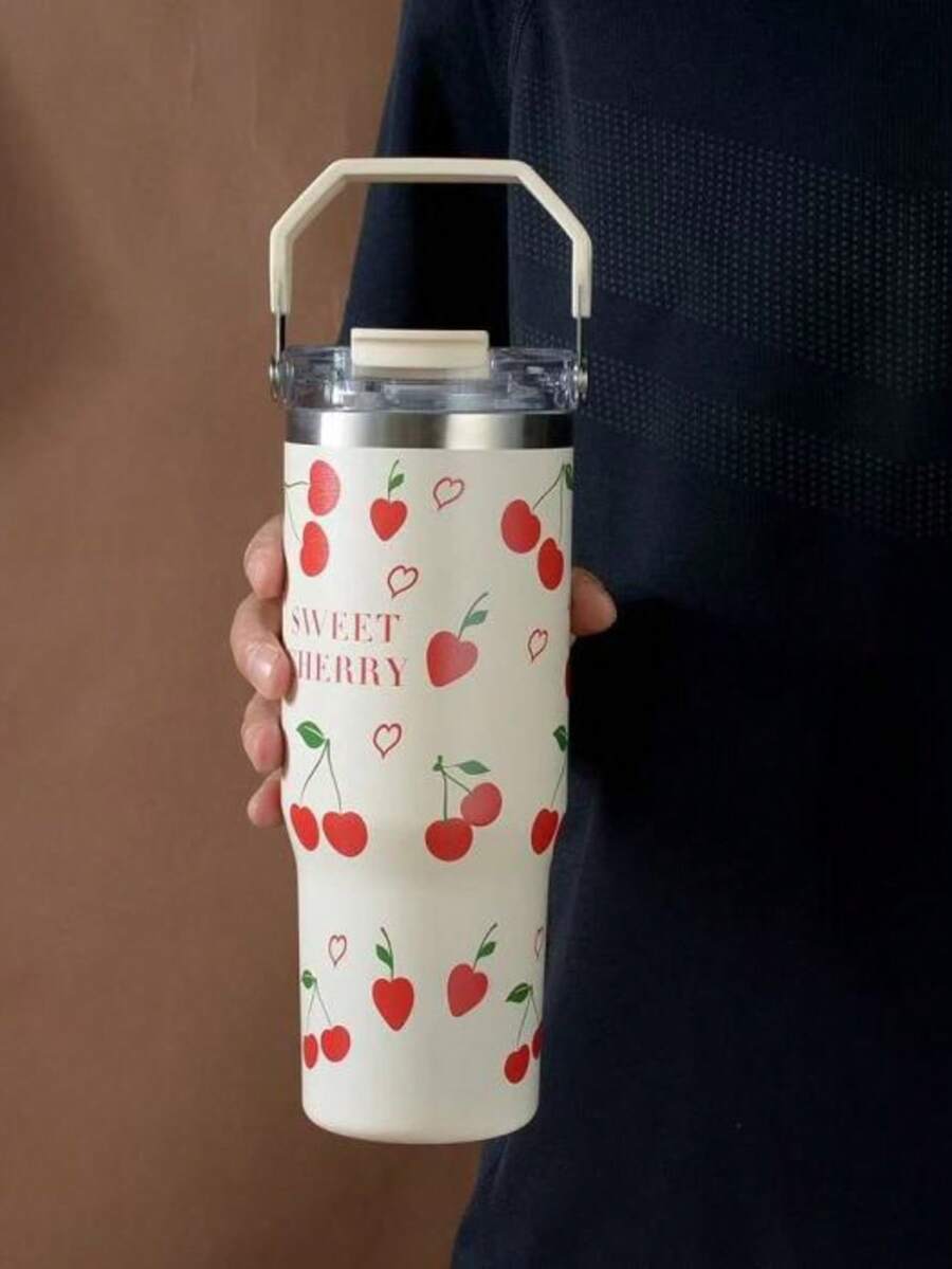 Compatible With Stanley Cup 40oz H2.0 Tumbler | Leak-Proof Double Wall Vacuum Insulated Stainless Steel Water Bottle,Hot/Cold Retention, Ergonomic Handle Travel Mug For Camping, Commuting, Gifts (Iced Coffee Ready) - Nhiều màu - Xem 1