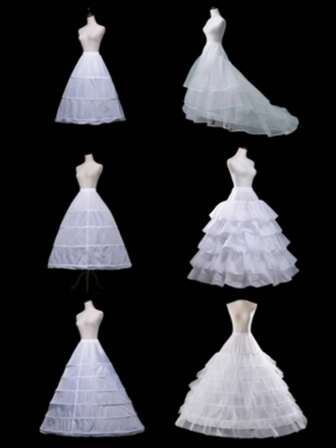1件白色钢圈新娘婚纱衬裙，4圈5层荷叶边衬裙，特大号6圈6层薄纱衬裙，蓬蓬裙，云朵裙，公主裙，学生制服衬裙，适合婚礼、派对、表演、角色扮演、洛丽塔、舞蹈等场合。