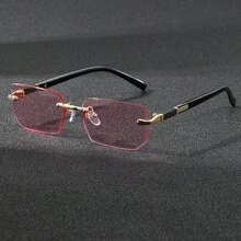 1 Pair Frameless Fashion Edged Personalized Versatile Glasses