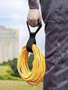 2pcs Heavy Duty Carry Handle Straps, Hook And Loop Fastening Lifting Straps - Black - View 9