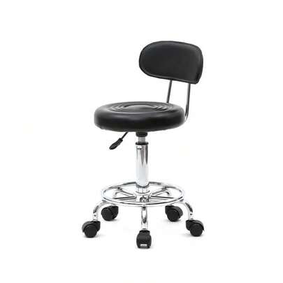 Silla De Oficina Homex Modelo Consultorio Ergonomía Y Estilo Negro Cuero Sintético