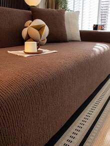 1 buah Sarung Sofa Beludru Mewah, Elegan & Mewah, Anti Selip, Tahan Debu, Tahan Gores, Cocok untuk Semua Musim, Kamar Tidur, Ruang Tamu dan Ruang Belajar - Coffee Brown - View 10