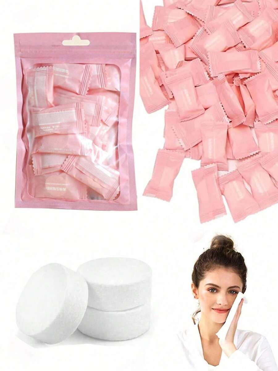 20 Piece Mini Compression Towel Disposable Capsule Towel Magical Facial Care Sheet Outdoor Travel Cloth Wet Wipes Tissue - White - View 1