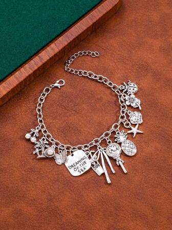 1pc Vintage Distressed Design Minimalist Geometric Bracelet, Niche High-End