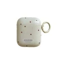 适用于 Pro第一代/第二代/第三代/第四代蓝牙耳机的可爱波点保护套（1个），适合秋冬季使用。 - 杏色 - 查看 6