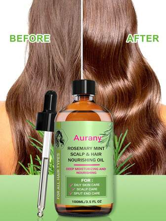 AURANY 纯冷压迷迭香精油，迷迭香油，滋养面部肌肤，改善干燥肌肤，保持肌肤柔软，提升肤质，日夜护肤，柔滑紧致肌肤，适用于面部、手部、足部、身体，情人节、圣诞节礼物 - 30毫升/100毫升。