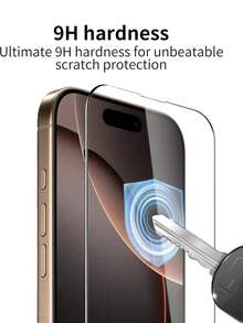 3 bucăți de folie de protecție din sticlă securizată compatibilă cu 16 Pro Max/17 Pro Max/17/17 Pro/17 Air/15/14/13/12/11, compatibilă cu husele de telefon, duritate 9H, transmitanță a luminii de înaltă definiție 99,99%, rezistentă la zgârieturi, ultra-durabilă și fără bule. Elemente esențiale de protecție a ecranului, aplicabile pentru uz zilnic, birou, acasă, protecție zilnică pentru birou, acasă, protecție ecran telefon, accesorii telefon, impermeabilă, rezistentă la șocuri, anti-cădere, rezistentă la zgârieturi. - clar - Vizualizare 4