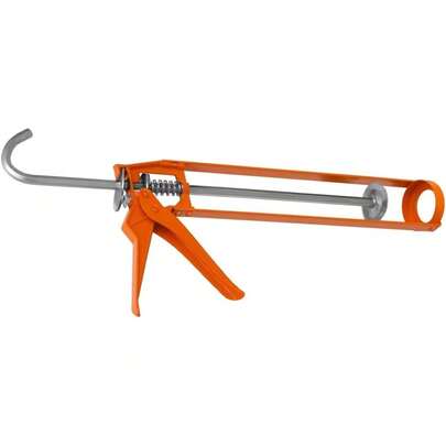 JD Brands Extra Strong Caulking Gun – Heavy Duty Skeleton Applicator For Sealants, Adhesives, Silicones – Professional High Viscosity Cartridge Gun – Blue – Fits 400ml & 310ml Tubes