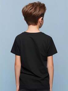 Brother Deer Hunter Hunting Camouflage T-Shirt - Boys And Girls Deer With BRUH Letter Pattern, Soft And Breathable Loose T-Shirt, Suitable For Outdoor And Casual Wear All Year Round, Ideal Birthday/Christmas Gift For Young Hunters (Camouflage Pattern, Short Sleeve) - 黑色 - 查看 2