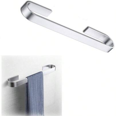 40 Space Aluminum Towel Rail, No Drilling Towel Rack Kitchen, Bathroom, Living Room, And Bedroom Silver