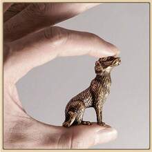 1pc Gold Dachshund Statue Ornament, 3D Metal Dog Figurine Decor, Home Kitchen Decoration, Party Gift, No Power Needed, Collectible Craft Item, Tabletop Decorative Accessory - Multicolor - View 5