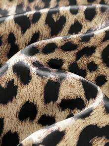 女婴可爱豹纹翻领长袖睡衣套装 - 彩色 - 查看 7