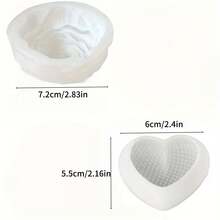 2件套DIY编织爱心+3D牡丹花硅胶蜡烛和肥皂模具 - 非常适合母亲节、情人节、生日、圣诞节、感恩节、婚礼、母亲节、DIY手工礼物装饰模具 - 白色 - 查看 11