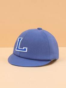 1顶婴儿/幼儿蓝色26字母图案软边棒球帽，蓝色字母图案，时尚简约百搭，轻盈柔软，防晒，适合1-2岁男/女婴日常休闲佩戴，春夏皆宜，可作为实用礼物 - 藍色 - 查看 8