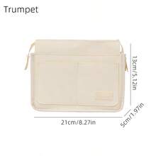 1个轻便手提包收纳内胆，女士化妆包，旅行洗漱包，小型手提包内衬 - 米色 - 查看 15