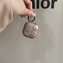 Wave Ripples Minimalist Black Line Earphone Case Compatible With Airpods Pro 3/2, Protective Cover Compatible With Apple Pro 3rd/2nd Generation Wireless Bluetooth Earphones, Anti-Fall, Transparent - Grey - View 5