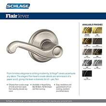 Schlage Flair LLavin de palanca para mano izquierda, long lever,(Mano izquierda Antique Brass) - Multicolor - Ver 2