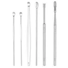 6PCS/Ear Pick Set, Spiral Professional Ear Cleaning Tool For Home Use, Ear Cleaning Tools - Green - View 7