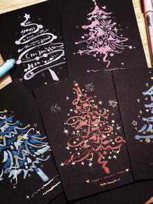 A4 Black Paper 200GSM, 20 Sheets Thick Dark Black Paper Card For Chalkboard, Scrapbook, Greetings, Invitations, Postcards, Index Cards, And Notecards. - Yaxin Black - 200g - View 6