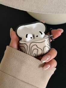 Minimalist Black Line Pattern 4/ Pro 3 Case, Protective Cover For Apple Pro 2/ 3 Wireless Bluetooth Earphones, Anti-Drop, Transparent - Multicolor - View 2