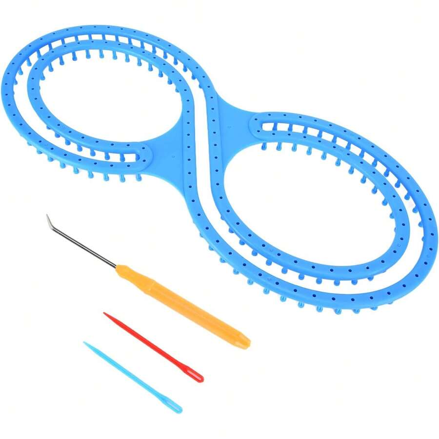 GLOGLOW Telar para Tejer, S Loom - Juego de Telar de Plástico de 8 Formas con Agujas de Ganchillo para Proyectos Grandes, Chal, Bufanda, Mantas, Suéter, TejidoTelares de Tejido - 1 - Ver 1