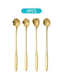 4/8 مجموعة من ملاعق القهوة والحلويات من الفولاذ المقاوم للصدأ، ملاعق على شكل ورقة، ملاعق تقليب القهوة الذهبية، ملاعق متعددة الاستخدامات للكيك والحلويات، ملاعق شاي، ملاعق خلط، طويلة/قصيرة المقبض، سهلة التنظيف، قابلة لإعادة الاستخدام، مناسبة للقهوة والحلويات والمشروبات والكيك والآيس كريم واللبن، مثالية للاستخدام المنزلي والمطاعم والبارات والحفلات والأعراس وعيد الحب والمناسبات، وكذلك رائعة كلوازم مدرسية - الذهبي - مشاهدة 12