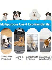 1片/2片装可重复使用灰色狗狗尿垫，防漏宠物训练垫，可水洗机洗，四季皆宜 - 灰色 - 查看 6