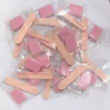 Set de limas de uñas mini en color rosa, para arte de uñas, incluye lima de uñas y paleta de madera para pulir, kit de manicura profesional - Rosa - Ver 8