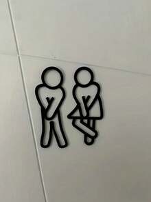 1. Señales de baño para hombres y mujeres, señales de baño, decoraciones de baño, indicaciones de baño, señales de baño planas y divertidas - Señales de baño para hombres y mujeres - Decoraciones de puerta de baño para hombres y mujeres, adecuadas para restaurantes, comedores, hoteles, cafeterías, etc.