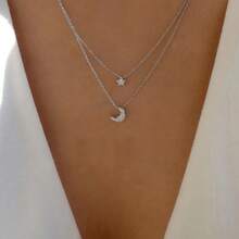 Necklace Hot-Selling Fashion Multi-Layer Heart Water Drop Pendant Vintage Women's Collarbone Chain - X1453A - 查看 5