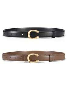 小巧腰带，女士简约百搭腰带，显瘦百搭，适合搭配裙子、衬衫、西装、裤子，秋季修身设计，适合万圣节及其他场合。 - 多色 - 查看 19