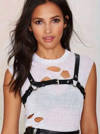 PU Leather Belt,Punk Fashion Harness Belts, Accessories For Party Dating Leather Harness Belt For Women