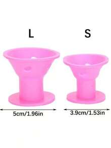 20pcs Non Hot Curly Hair, Silicone Bell Shaped Curling Tool, Easy To Curl All Types Of Hair, Female Home Hair Accessories Will Not Damage Hair, Easy To Operate. - Pink - View 6
