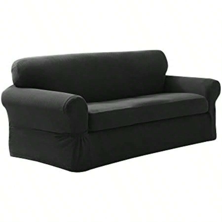 MAYTEX Funda de sofá, Carbón, Sofá, 1(2-Piece Sofa Gris antracita) - Multicolor - Ver 1