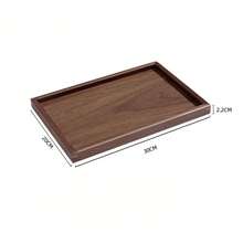 Black Walnut Wood Tray Rectangular Japanese-Style Solid Wood Tea Tray Dessert & Fruit Plate Home Breakfast Tray Wooden Tableware - A1 - View 4