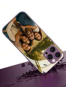 1pc Customized Photo Phone Case, Personalized Soft Shell Phone Case, Couple Phone Case, High-Definition Anti-Slip Photo Customized Case, Soft Thick Anti-Drop Design, Printed With Life, Family, Landscape, Wedding, Cats, Beige Floral And More Photos, Fashionable And Elegant, Colorful, Matching, Unique Customization, Compatible With Iphone17 Air/16/15/14/13/12/11 Pro Max, Galaxy A17/A07/A15/A25/A35/A55/S23/24 Ultra Series, OPPO, Redmi And Other Models