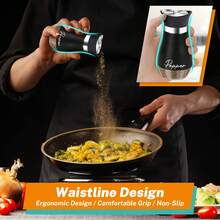 Bộ 2 lọ đựng muối và tiêu, bộ lọ đựng muối và tiêu kèm đế, lọ đựng muối tự chảy, chai 4 ounce, phong cách nhà bếp hiện đại, quà tặng nhà bếp sáng tạo, đồ dùng nhà bếp thiết yếu, thiết kế hiện đại, trang trí nhà bếp hiện đại, dụng cụ nhà bếp chất lượng cao, gia vị (Đóng gói hộp màu - Không kèm đế) - Nhiều màu - Xem 3