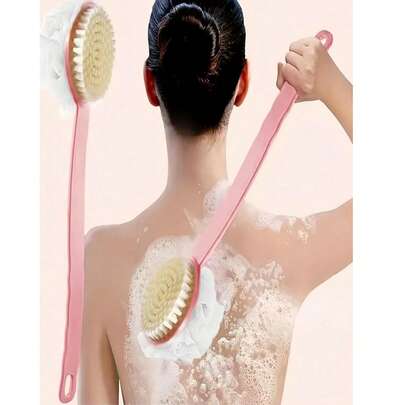 1 Bàn chải tắm cán dài, thích hợp để chà lưng và vệ sinh khi tắm, bàn chải tắm 2 trong 1, đầu bàn chải lông mềm cán dài, thích hợp để làm sạch lưng và toàn thân, bàn chải tắm cán dài, bộ dụng cụ chà lưng và vệ sinh khi tắm đa năng, bàn chải tắm hai đầu, dùng được cho cả nam và nữ, quà tặng cho mẹ, màu sắc và kiểu dáng ngẫu nhiên.