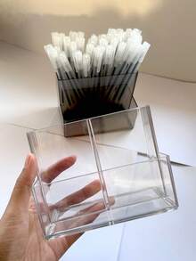 1/3/5 Pcs Acrylic Multi-Functional Stationery/Cosmetic/Tool Storage Box, Square/Round Plastic Desktop Organizer Box, Back To School/Graduation Stationery Organizer, Pen Holder, Makeup Brush Holder, Student Gift, Independent Study Motivation,Pencil Case,Bag - Multicolor - View 9