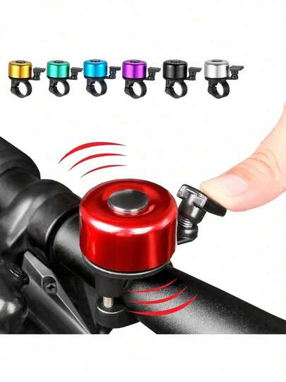 1pc Mini Bicycle Bell, Clear & Loud Sound, Spring-Loaded Ringer, Mountain Bike Horn, Cycling Accessory, Colorful Warning Bell