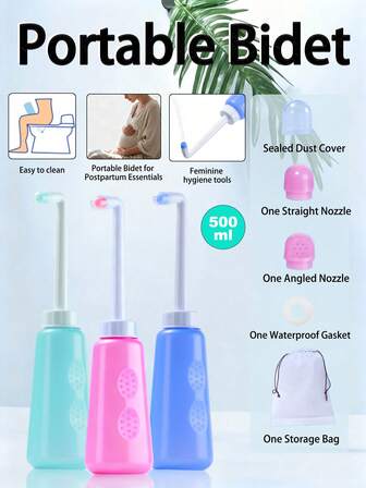 Bidé portátil para esenciales posparto, botella de limpieza perineal invertida, flujo de agua suave para el cuidado vaginal, bidé portátil reutilizable para la limpieza del árnal y privada, higiene para la nueva madre